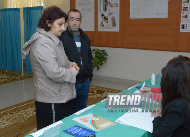 Azerbaijani parliamentary election kicks off. Baku, Azerbaijan, Nov.01, 2015